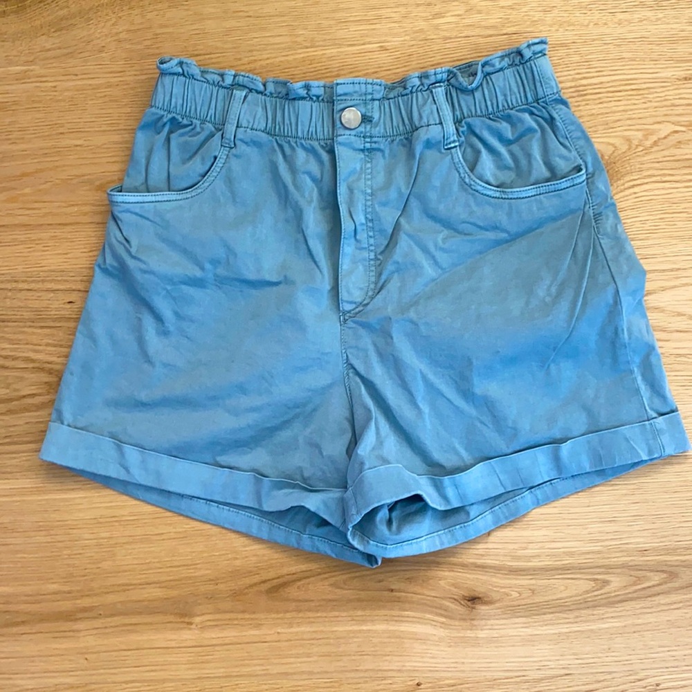 High waisted cotton shorts